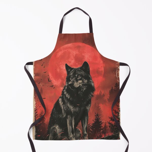 Item preview, Red Moon Timber Wolf Illustration (Variation) designed and sold by OccultDreams.
