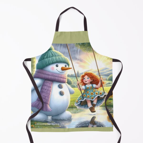 Item preview, Fun on the swings with my Snowman friend designed and sold by DreamyEscapism.