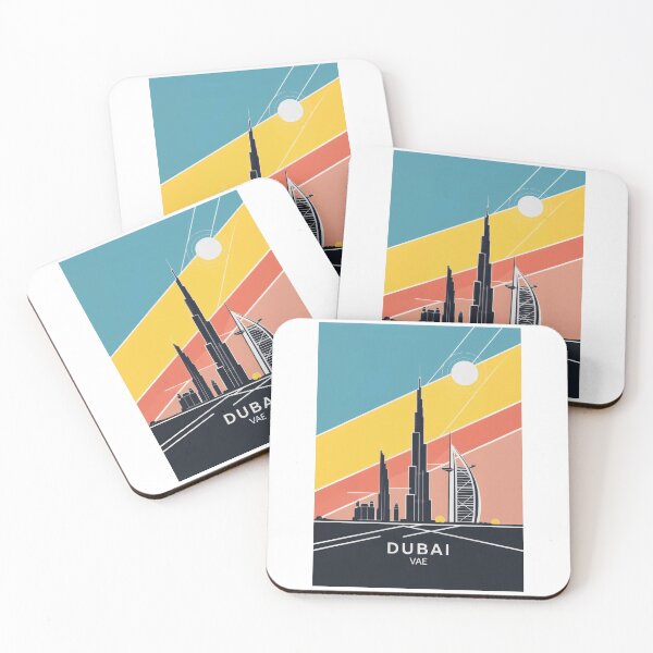 Item preview, Vintage Dubai UAE travel poster – Minimalist retro design for tourism and wall art designed and sold by pod24.