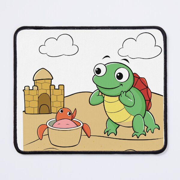 Item preview, Fluffy Turtle Building a Sandcastle designed and sold by omerfdln34.