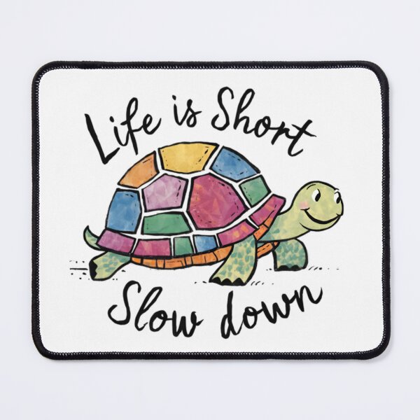 Item preview, Slow Down, FunnyFits70, Humor, Funny, Life, Short, tortoise, Rainbow, Slow, Life, Leisure, Pace, Fabulous, Shell designed and sold by FunnyFits70.
