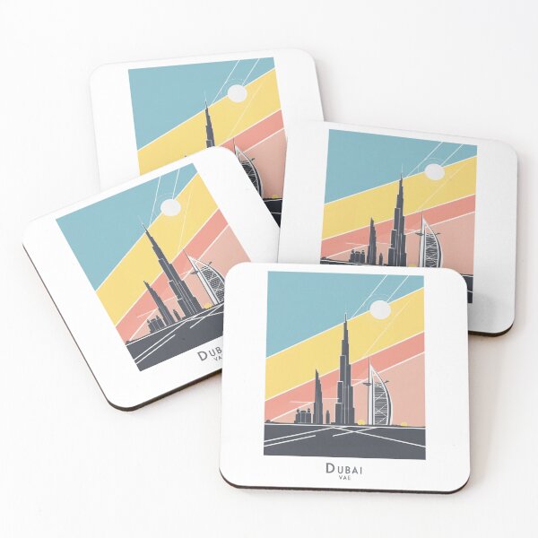 Item preview, Vintage Dubai UAE travel poster – Minimalist retro design for tourism and wall art designed and sold by pod24.