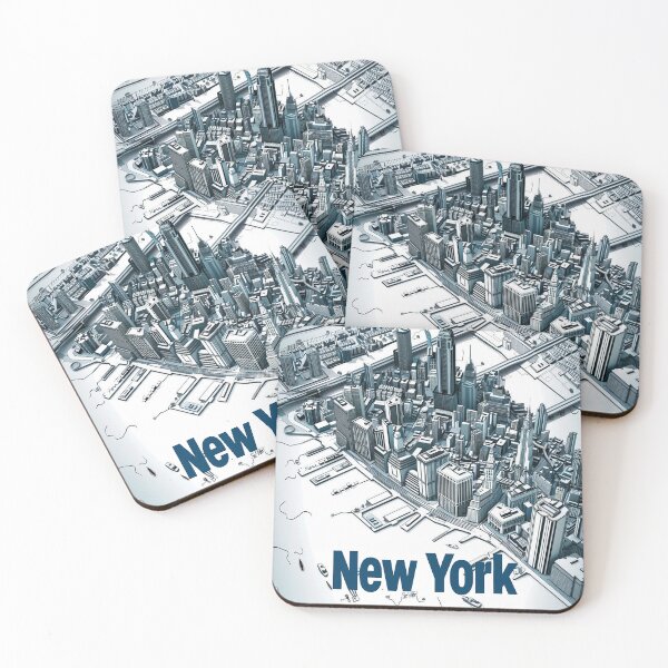 Item preview, Minimalist New York Map designed and sold by nomiraclehere.