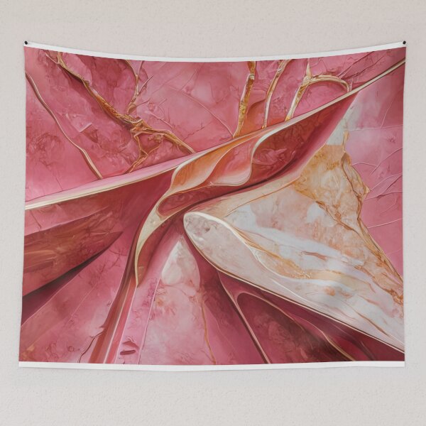 Item preview, Pink and Gold Marble Art designed and sold by ChainsArt.