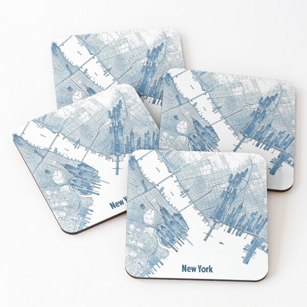 Item preview, Minimalist New York Map designed and sold by nomiraclehere.