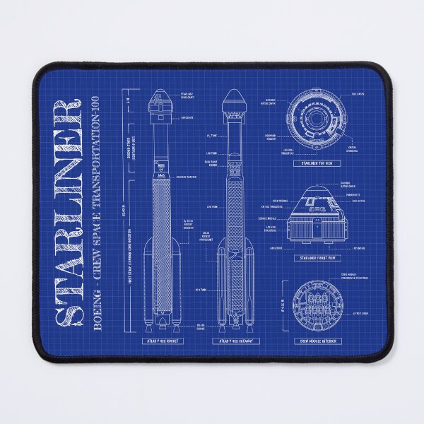 Item preview, STARLINER (CST-100) (Blueprint Vertical) designed and sold by BGALAXY.