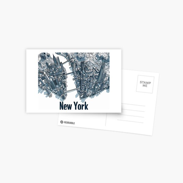 Item preview, Minimalist New York Map designed and sold by nomiraclehere.
