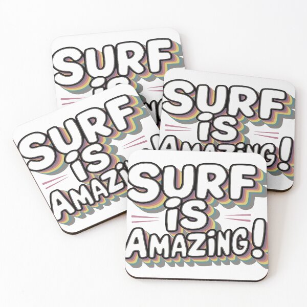 Item preview, Colorful Surf Typography for Beach Lovers designed and sold by cj-digital.