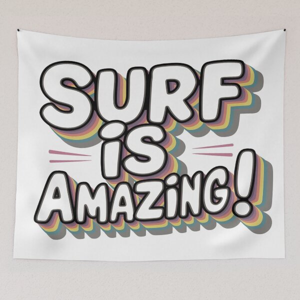 Item preview, Colorful Surf Typography for Beach Lovers designed and sold by cj-digital.
