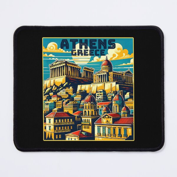 Item preview, Vintage retro Athens Greece Landmarks Skyline. designed and sold by Unitepeople.