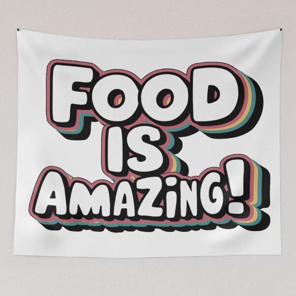 Item preview, Colorful Food Typography for Foodie Lovers designed and sold by cj-digital.