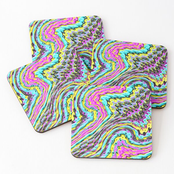 Item preview, Grungy Diagonal CMYK Stripe Pattern  designed and sold by TheRulerofEarth.