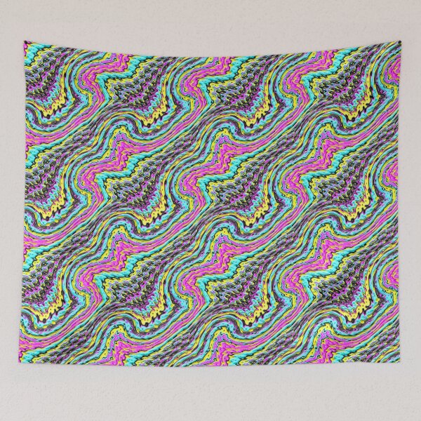 Item preview, Grungy Diagonal CMYK Stripe Pattern  designed and sold by TheRulerofEarth.