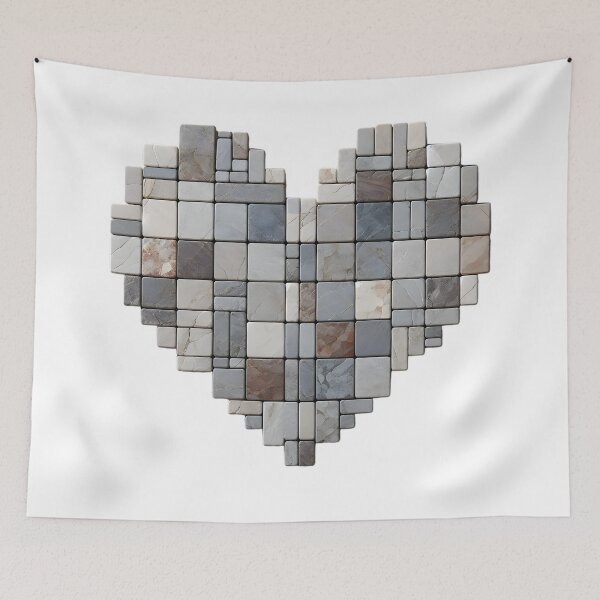 Item preview, Stone Heart: Minimalist Love designed and sold by AI-Only Creations.