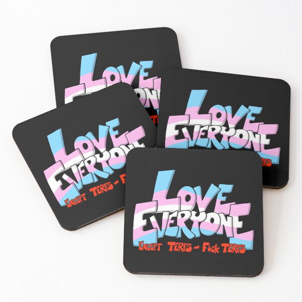 Item preview, Love Everyone - Except Terfs - Trans Flag designed and sold by FighterGuy.
