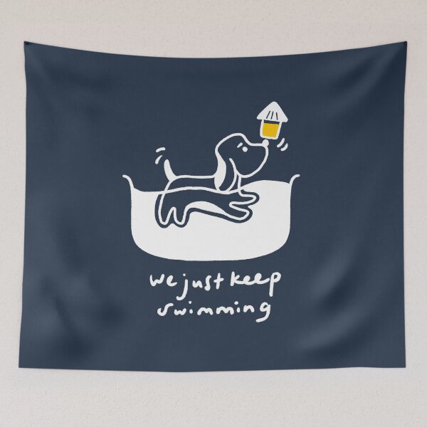 Item preview, Just Keep Swimming designed and sold by houseoffami.