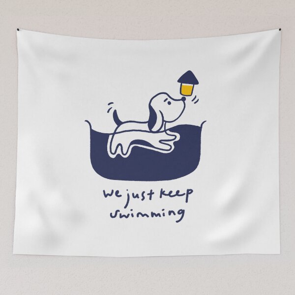 Item preview, We Just Keep Swimming designed and sold by houseoffami.
