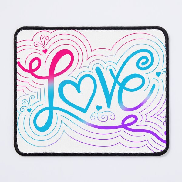 Item preview, Love Swirl Doodle Androgyne Pride Flag Lettering designed and sold by JoyfulJen.