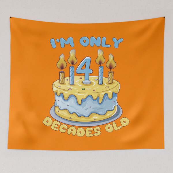 Item preview, I'm Only 4 Decades Old happy 40th birthday humor designed and sold by AlchemyColor.