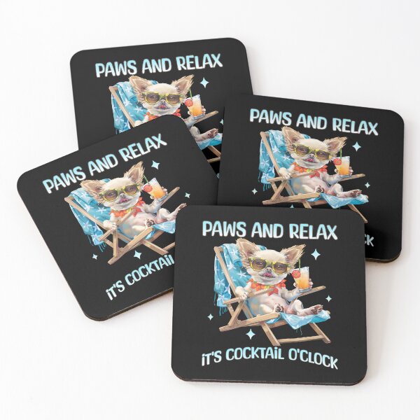 Item preview, Funny Drinking Chihuahua Pet Humor Drinking Paws and Relax Cocktail  designed and sold by twigandmeadow.