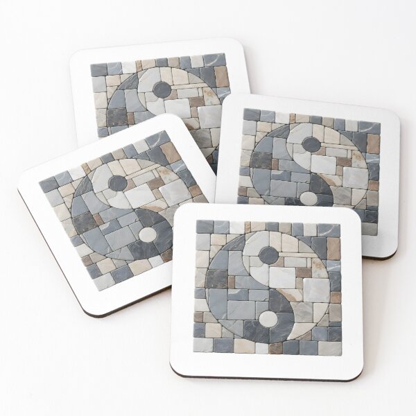 Item preview, Stone Balance: A Minimalist Yin-Yang designed and sold by AI-Only Creations.