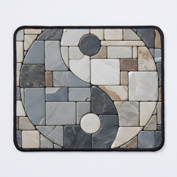 Item preview, Stone Balance: A Minimalist Yin-Yang designed and sold by AI-Only Creations.