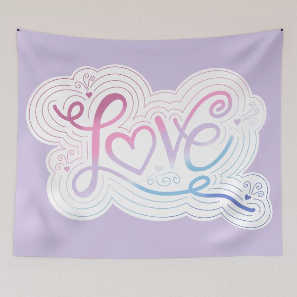 Item preview, Love Swirl Doodle Bigender Pride Flag Lettering designed and sold by JoyfulJen.