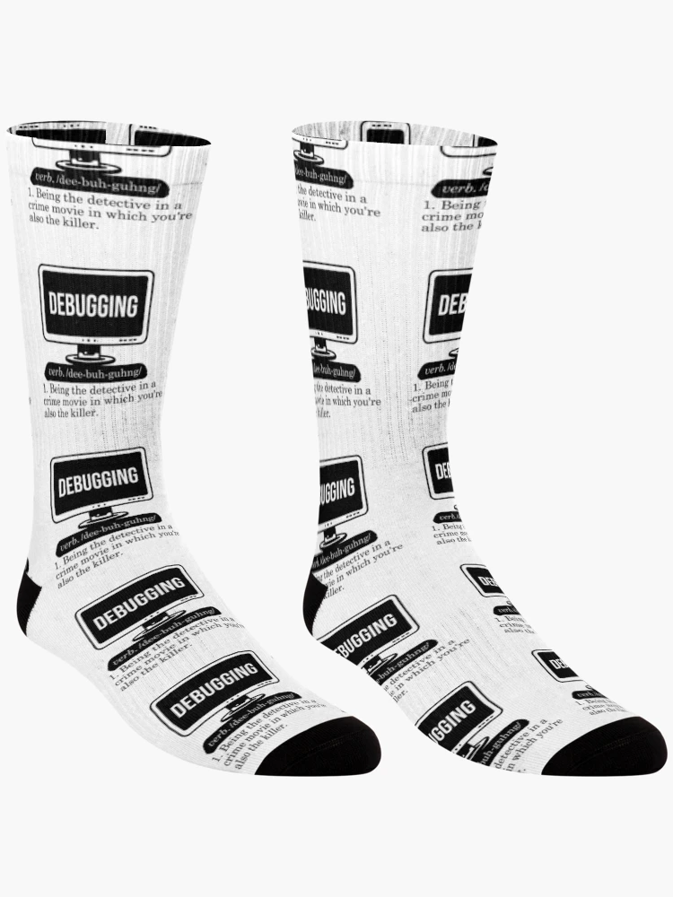 Thumbnail 3 of 5, Socks, Debugging Definition designed and sold by TeesYouWant.