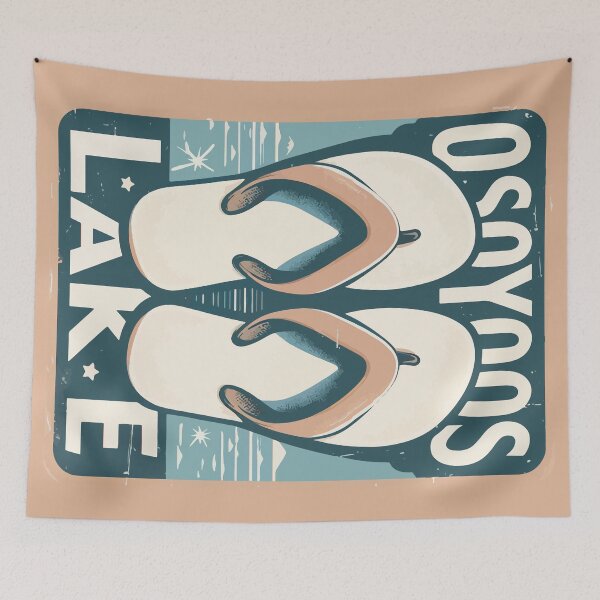 Item preview, Osoyoos Lake Flip Flop Sandals Summer Beach designed and sold by TomFrontierArt.