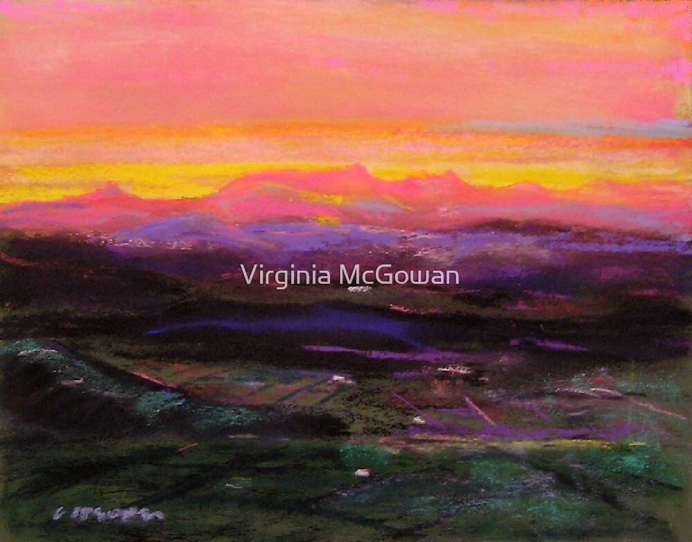 "Sunset from Lookout at Tamborine Mountain " by Virginia McGowan