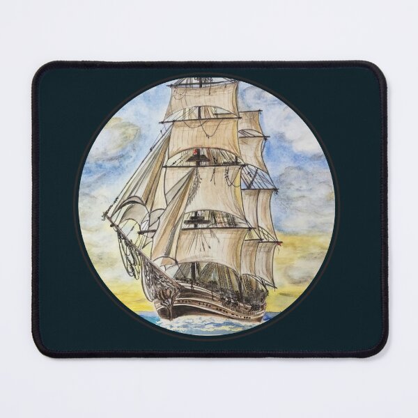 Item preview, Ship with sails on the high seas designed and sold by SharonVallis.