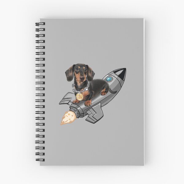 Item preview, duchound having a bitcoin necklace and sitting on a missile to the moon designed and sold by 123ks.