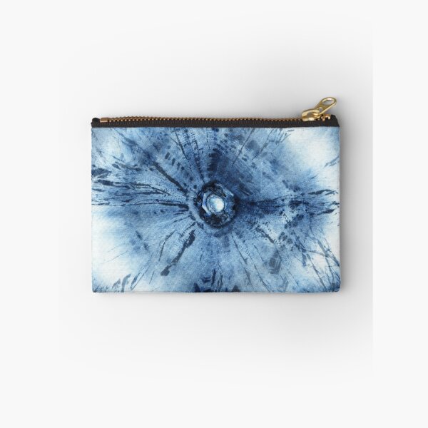 Item preview, Seamless tie-dye pattern of indigo color on white silk.  Shibori dyeing. designed and sold by lamarmarina.