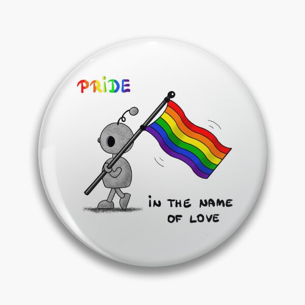 Item preview, stonybot pride rainbow flag cute robot designed and sold by Pezi-Creation.
