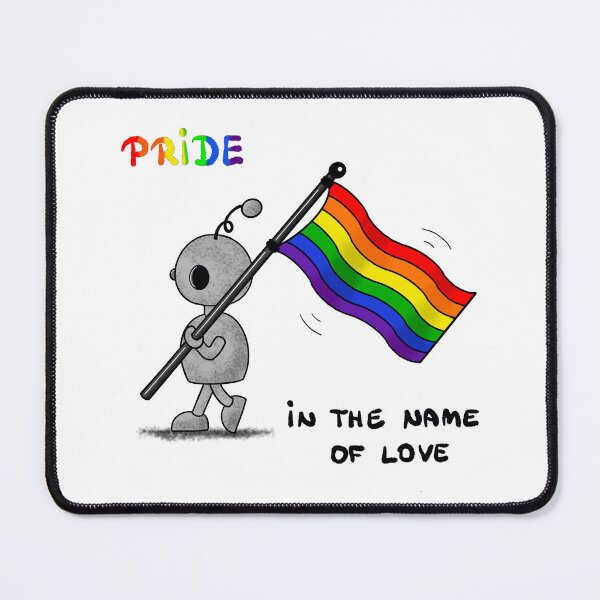 Item preview, stonybot pride rainbow flag cute robot designed and sold by Pezi-Creation.