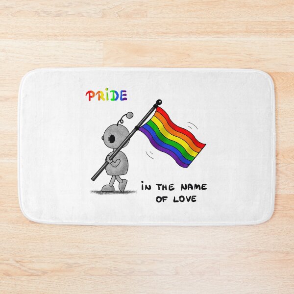 Item preview, stonybot pride rainbow flag cute robot designed and sold by Pezi-Creation.