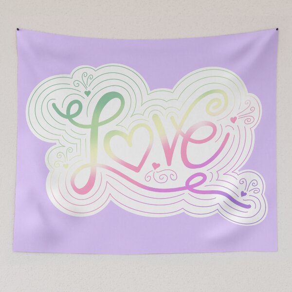 Item preview, Love Swirl Doodle Genderfae Pride Flag Lettering designed and sold by JoyfulJen.