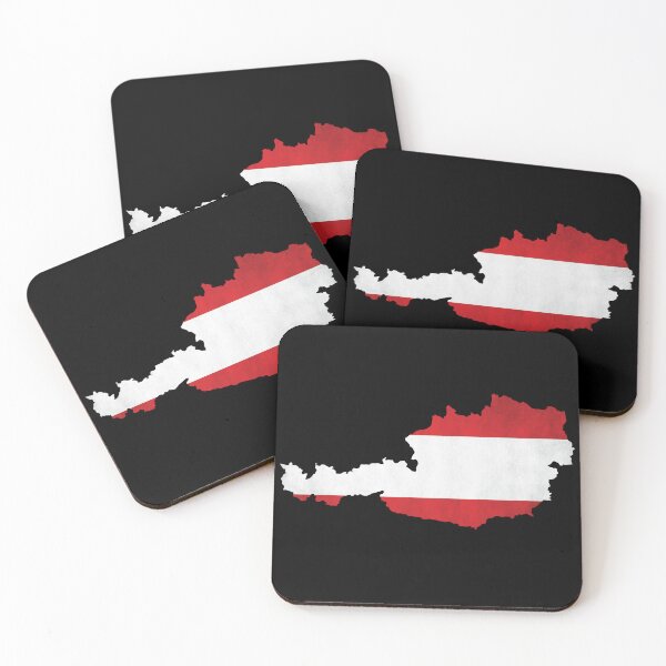 Item preview, Austria - national border in national flag designed and sold by Mohja-Design.