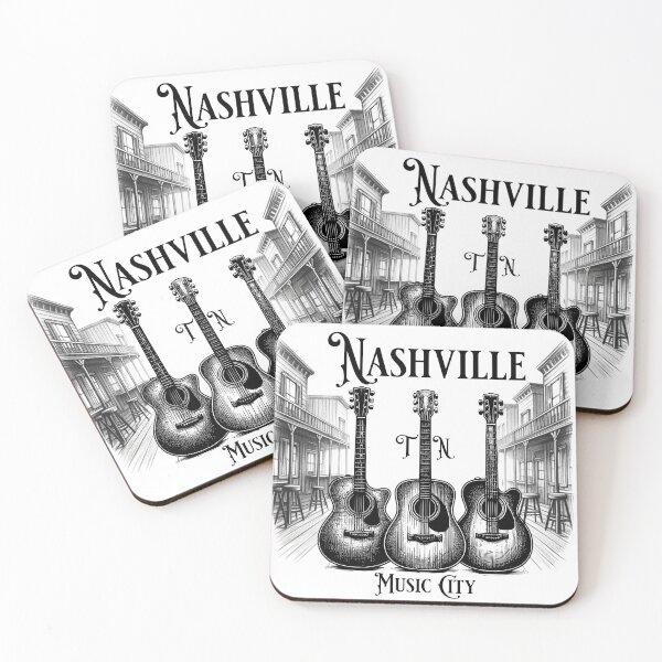 Item preview, Nashville TN Music City, Guitar Town, Country Music designed and sold by DroopysDesigns.
