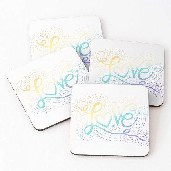 Item preview, Love Swirl Doodle Genderfaun Pride Flag Lettering designed and sold by JoyfulJen.