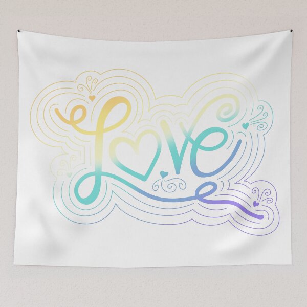 Item preview, Love Swirl Doodle Genderfaun Pride Flag Lettering designed and sold by JoyfulJen.