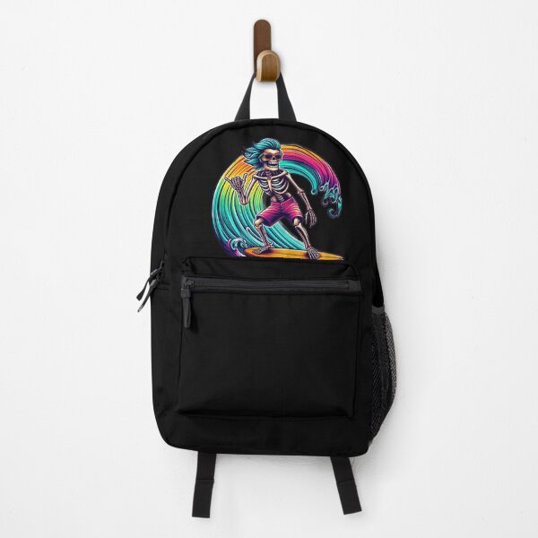 Item preview, Skeleton Surfing a Wave-Colorful- designed and sold by artcolory.