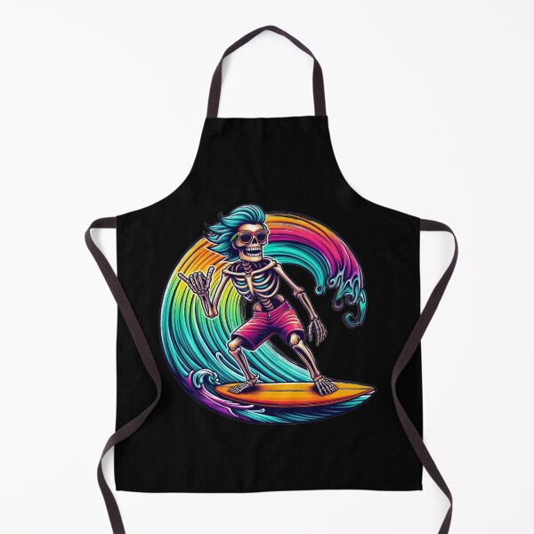 Item preview, Skeleton Surfing a Wave-Colorful- designed and sold by artcolory.