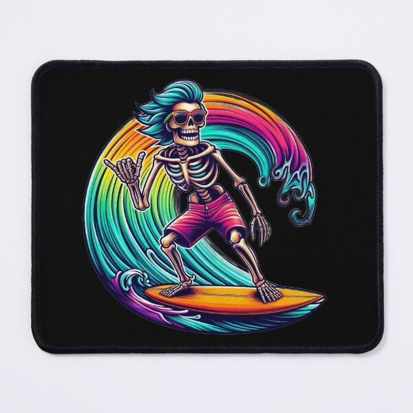 Item preview, Skeleton Surfing a Wave-Colorful- designed and sold by artcolory.