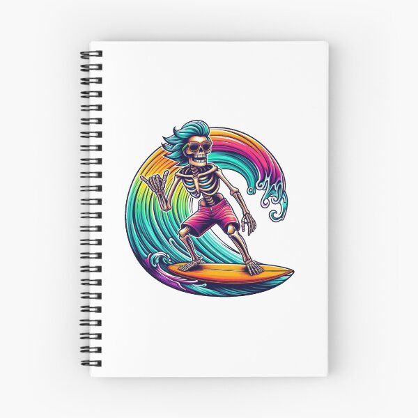Item preview, Skeleton Surfing a Wave-Colorful- designed and sold by artcolory.
