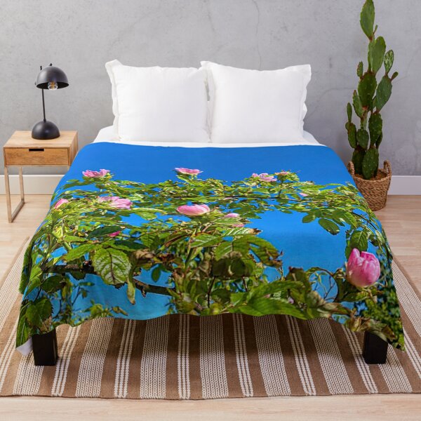 Item preview, Pink roses under a clear blue sky designed and sold by Violaman.