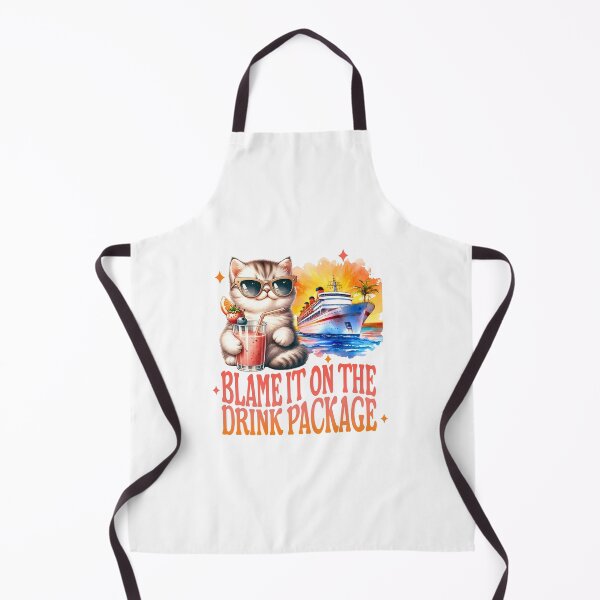 Item preview, Funny Drinking Cat Lady Cruise Blame It On The Drink Package designed and sold by twigandmeadow.