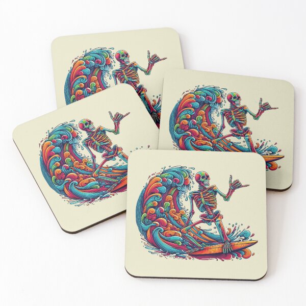 Item preview, Colorful  Skeleton Surfer-Retro  designed and sold by artcolory.