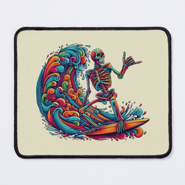 Item preview, Colorful Skeleton Surfer-Retro designed and sold by artcolory.
