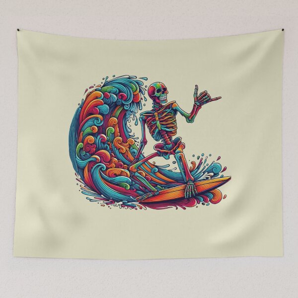 Item preview, Colorful  Skeleton Surfer-Retro  designed and sold by artcolory.